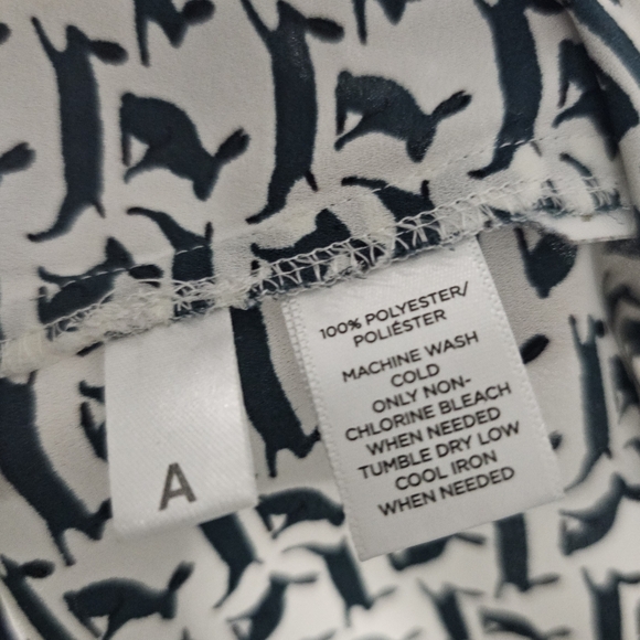 LOFT Rabbit Print Button-Up Blouse, S - Picture 7 of 8
